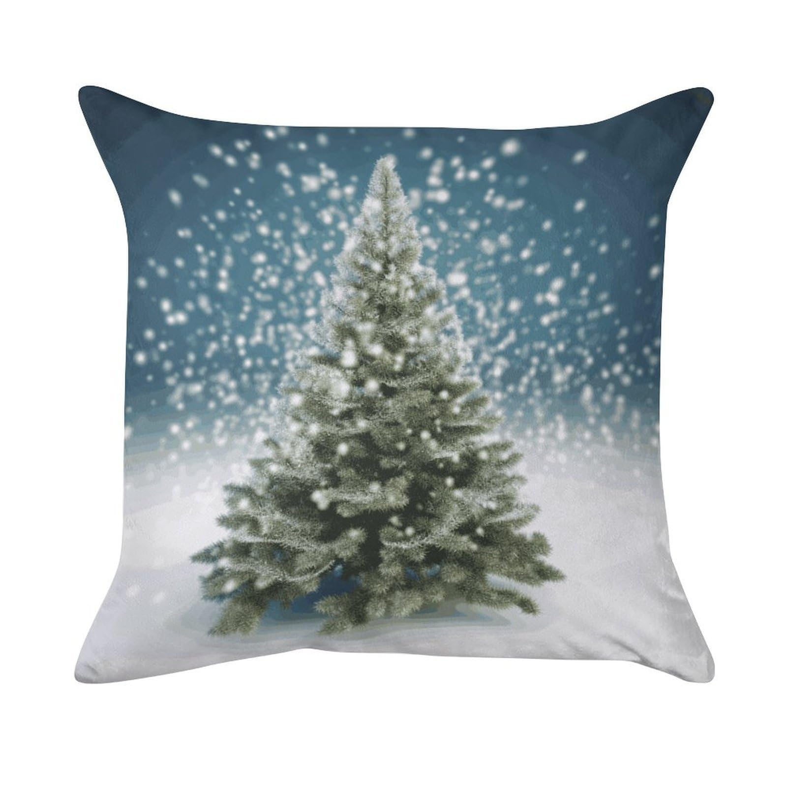 FekiLoot Merry Christmas Pine Tree Pillowcase Velvet Throw Pillow Cover Ultra Soft Lumbar Pillow Shells Square Cushion Cases with Zipper Luxury Cozy Pillows Shams for All Seasons