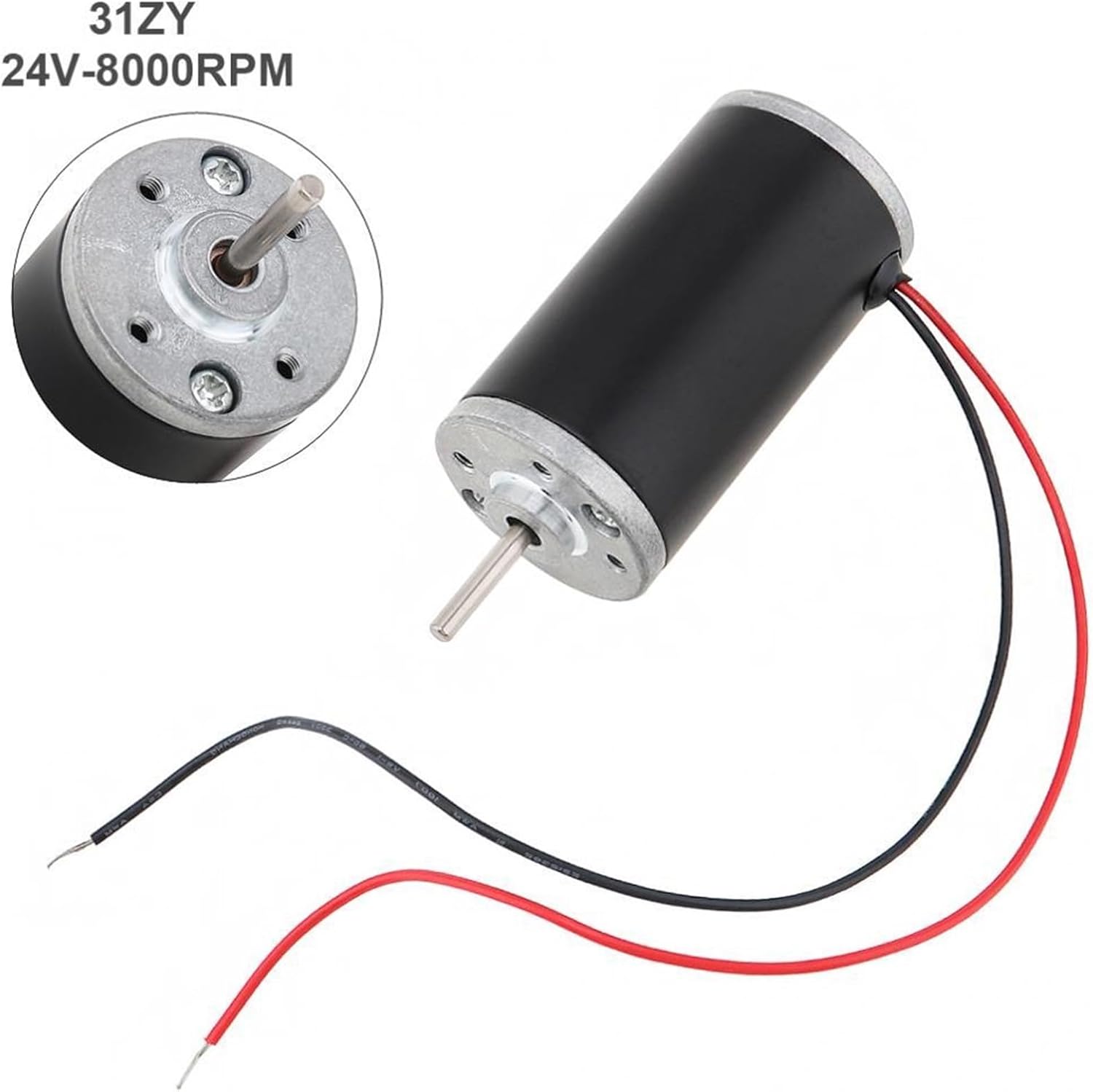 Mini High Power Adjustable Permanent Magnet Motor 24V 8000RPM with Forward Reverse Function and Wiring 1Pcs