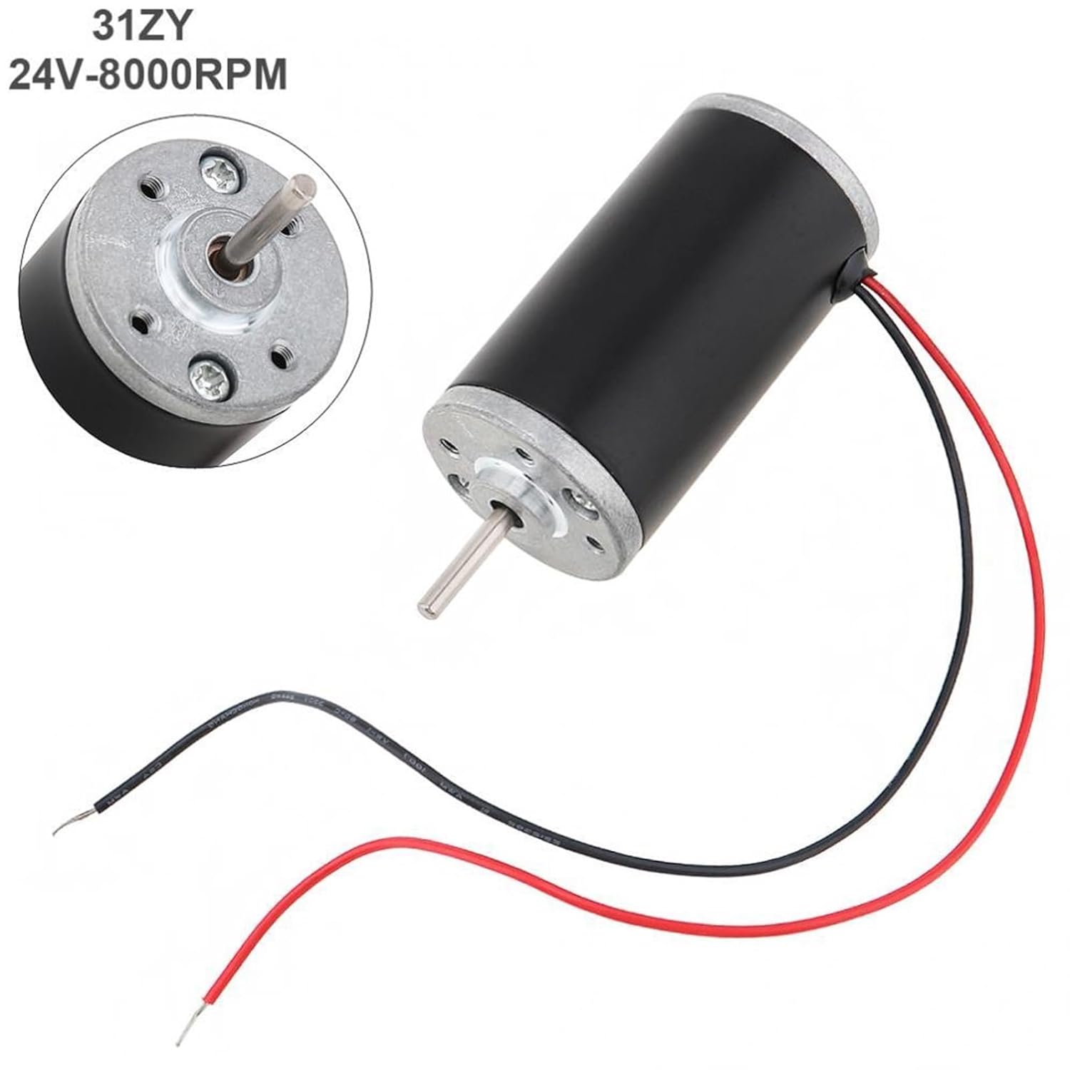 Mini High Power Adjustable Permanent Magnet Motor 24V 8000RPM with Forward Reverse Function and Wiring 1Pcs