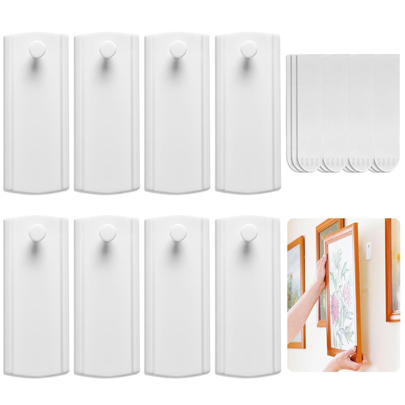 Fotohaken, 6 stuks, spiegelhouder, sterke zelfklevende fotohangers, zonder boren, ophanghaakjes
