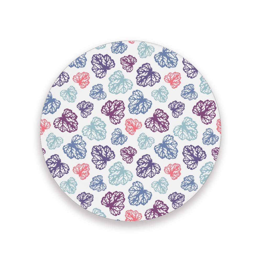 Dessous de verre feuilles violettes pour table et bureau stylé