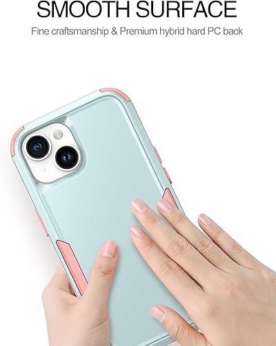 Miniatura 6 de BENTOBEN Funda para iPhone 15, 3 en 1, resistente, híbrida, a prueba de golpes, policarbonato duro, TPU suave, antideslizante, protección para