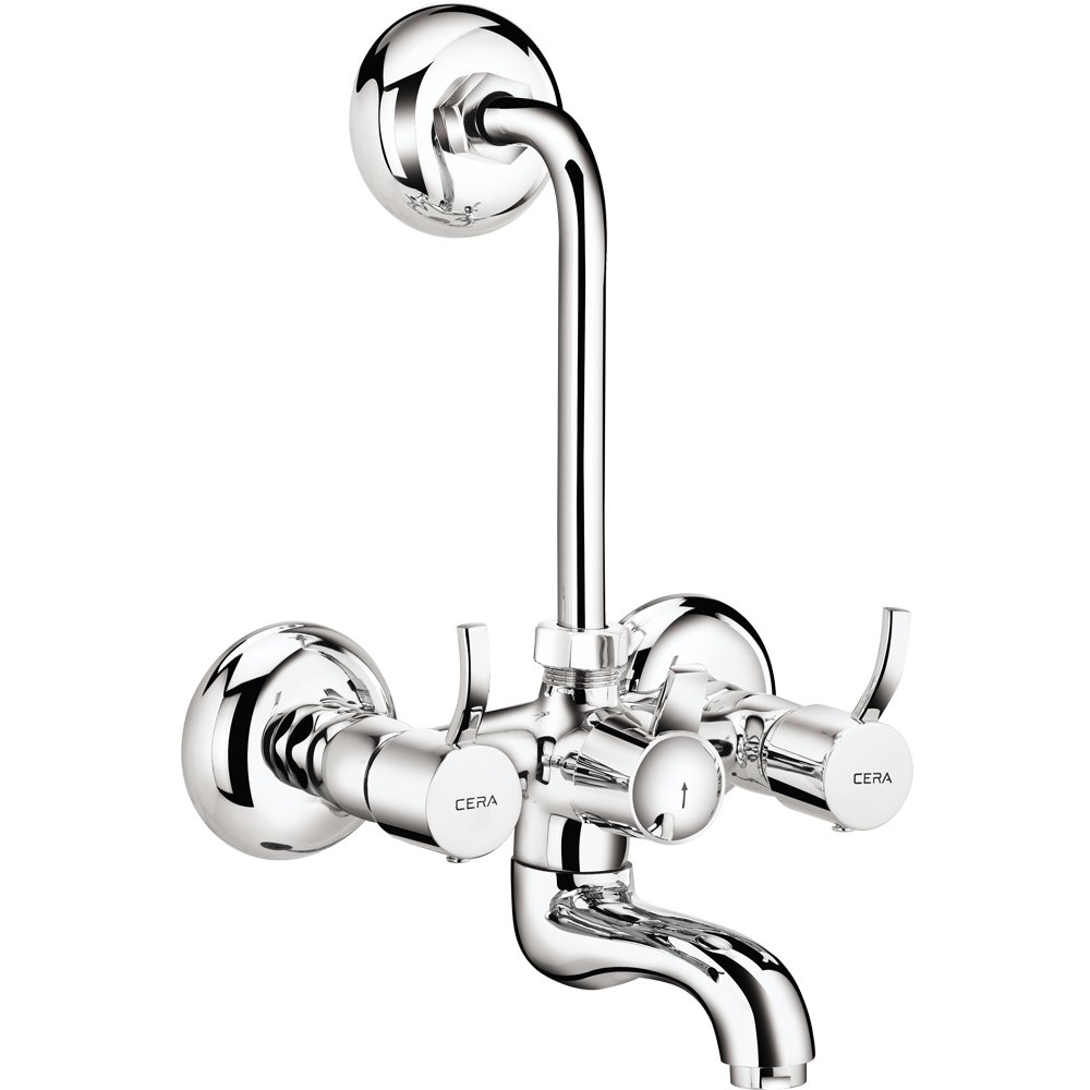 Cera Crayon Quarter Turn Fittings Wall Mixer (Chrome Finish)-image-32