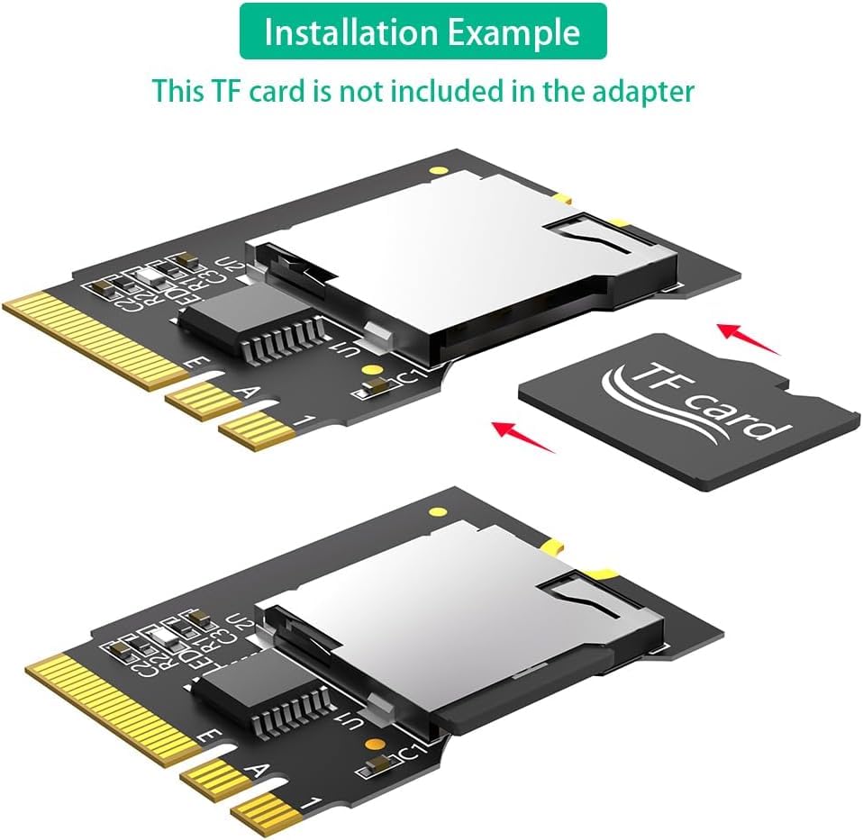 Convertisseur Mustpoint TF vers NGFF Key A-E pour carte SDHC SDXC M.2