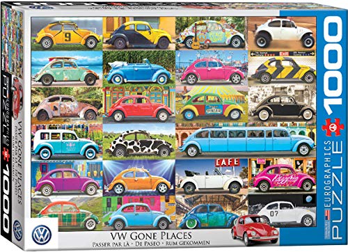 Rompecabezas EuroGraphics Volkswagen Beetle Gone Places 1000 Piezas miniatura 1