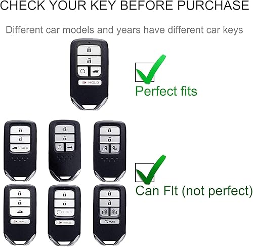 Miniatura 95 de Funda para llavero Cadillac con llavero Cadillac, funda compatible con Cadillac Escalade CTS SRX XT5 ATS CT6 5 botones Smart Key Protector Holder