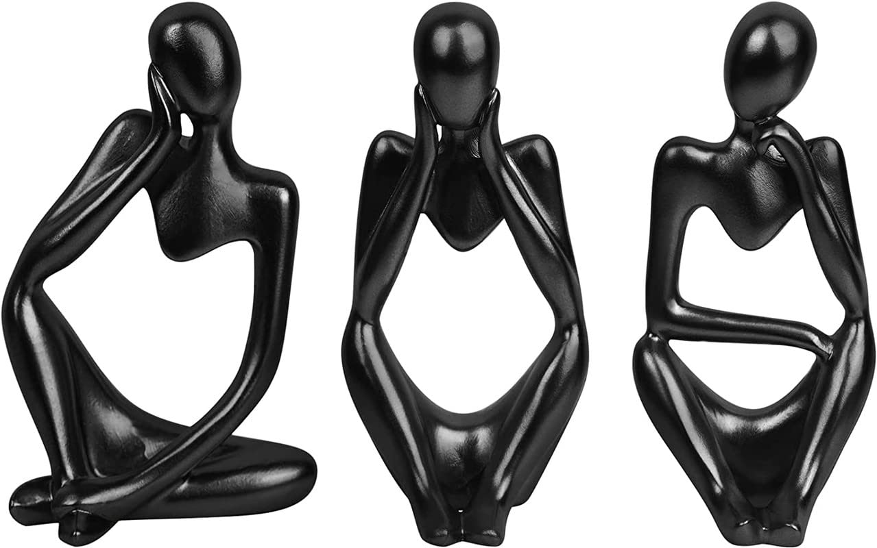 Buy Ceramic Shop The Home Decor showpiece Set of Three Modern Art Man