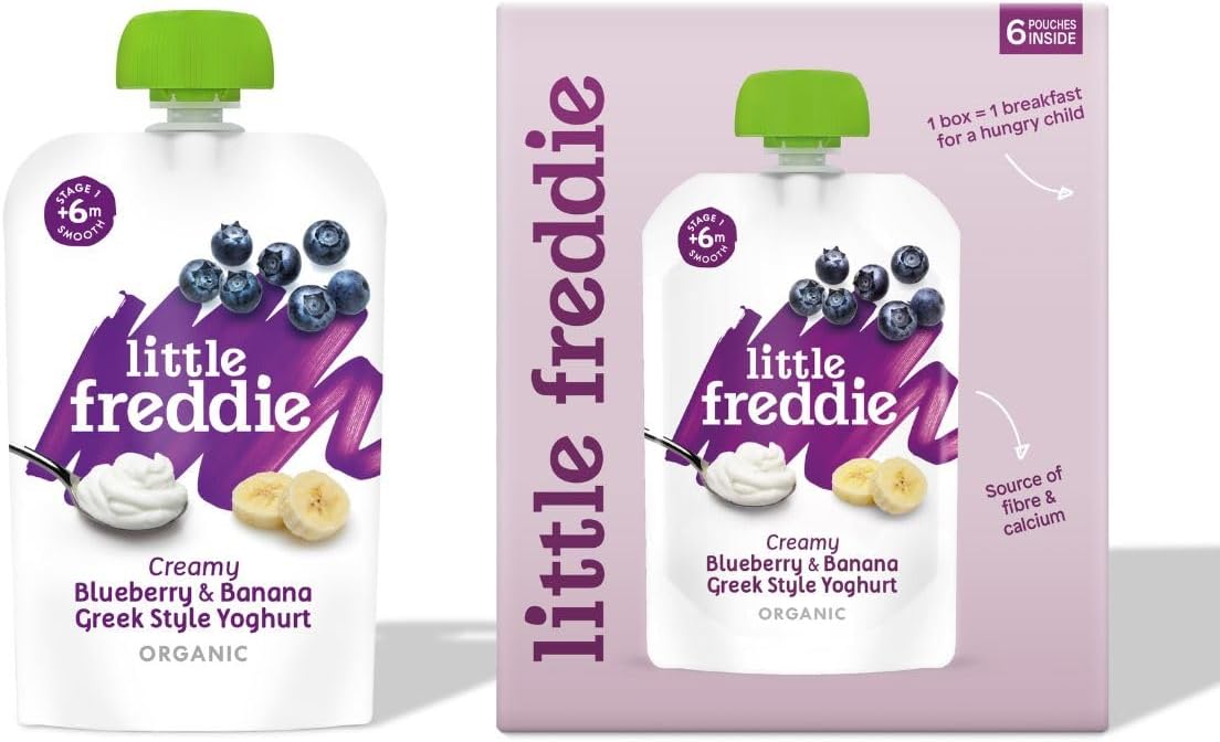 Little Freddie Blueberry Banana Greek Style Yoghurt 6 Months+ 6 x 100g