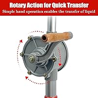 Vista 3 de Bomba de tambor rotativa Sutekus, 15-55 galones, para transferencia de combustible (queroseno, gasolina, diésel)