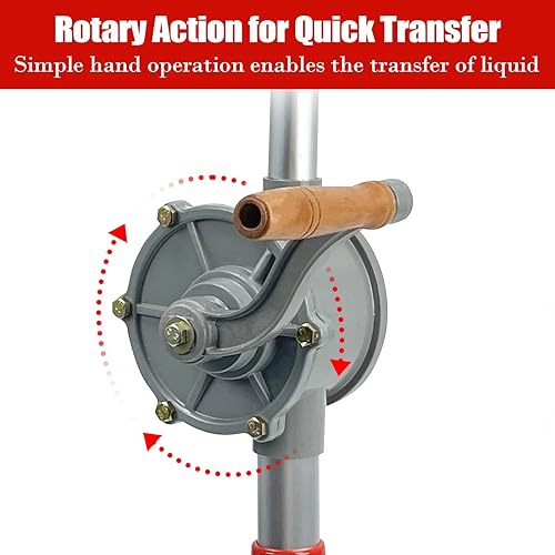 Miniatura 3 de Bomba de tambor rotativa Sutekus, 15-55 galones, para transferencia de combustible (queroseno, gasolina, diésel)