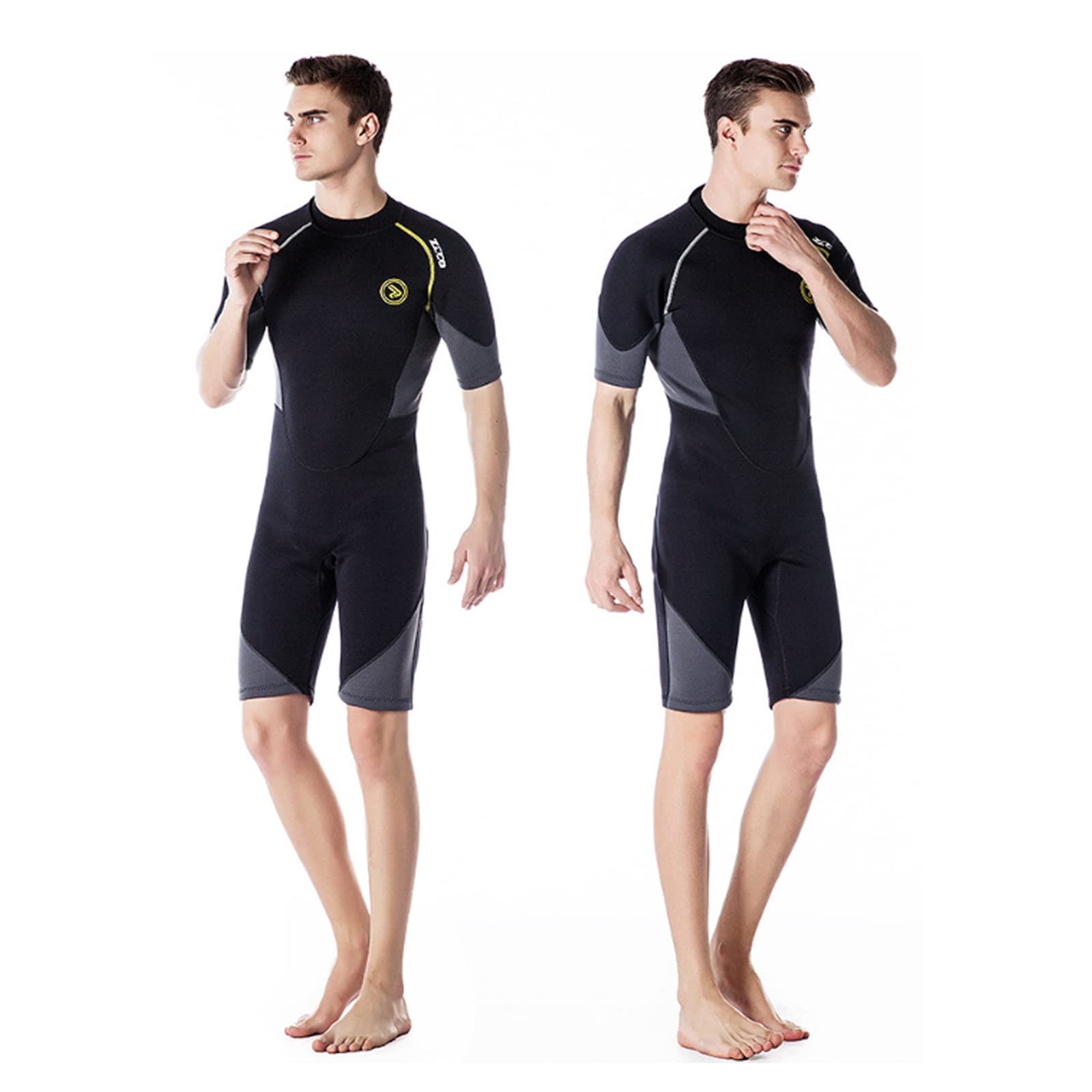 ZCCO Men's Wetsuits 1.5/3mm Premium Neoprene Back Zip Shorty Dive Skin for Spearfishing,Snorkeling, Surfing,Canoeing,Scuba Diving Suits