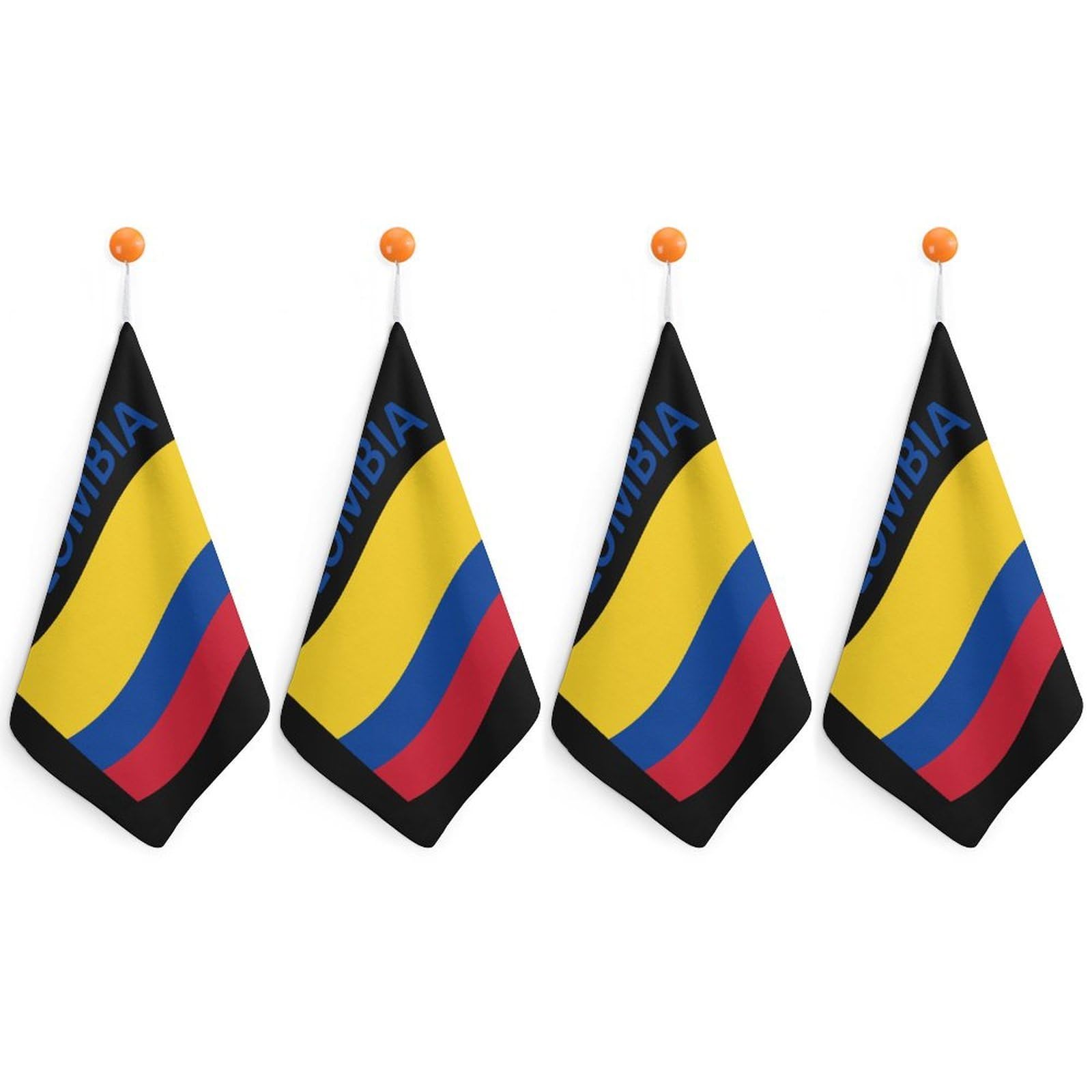 TXFBTRFSA Flag of Colombia Hand Towels with Hanging Loop Kitchen Towel Handkerchiefs Cleaning Cloths