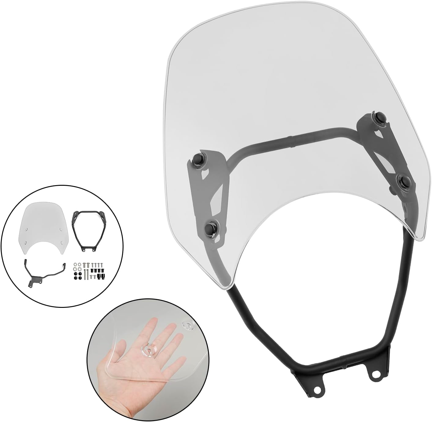 ABS Motorcycle Windshield WindScreen for HONDA GB350 2023-2024, for HONDA GB350S 2023-2024