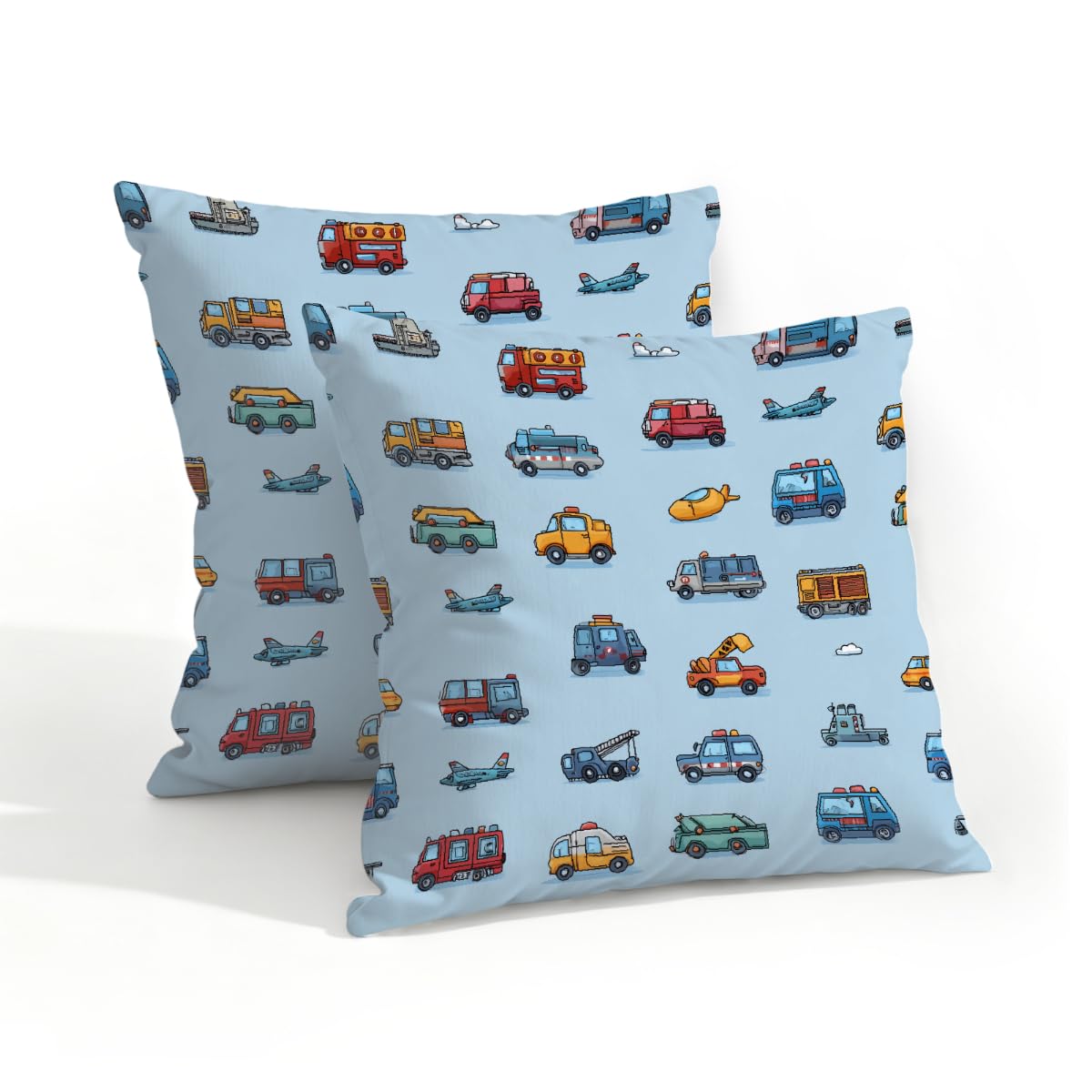 Outdoor Pillow Covers Waterproof Pillowcases 18x18in Set of 2 Vehicle Car Truck Decorative Throw Cushion Case for Couch Sofa Garden Patio Furniture