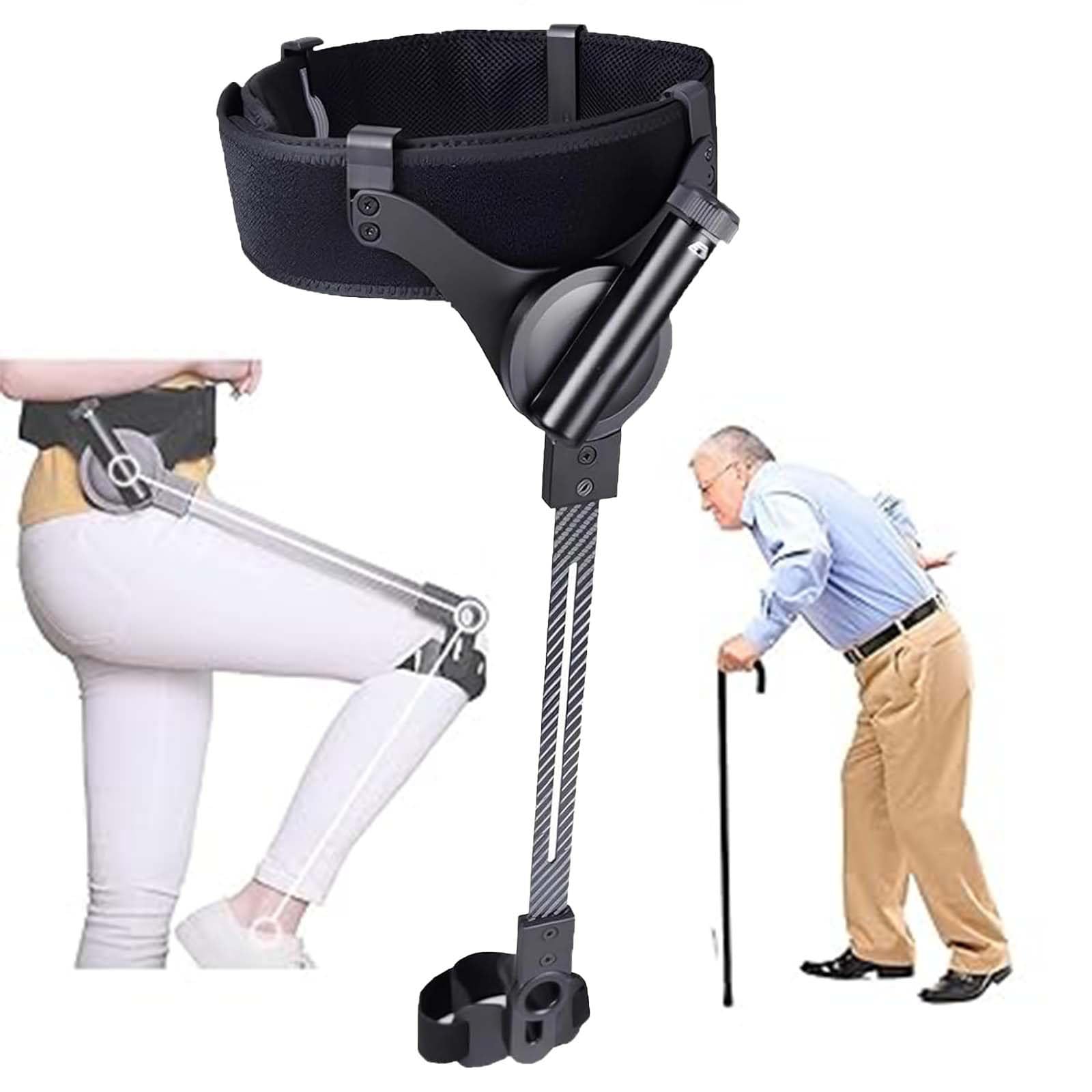Ausilio Per La Mobilità Regolabile Per Gli Arti Inferiori Con Sollevamento | Esoscheletro Bionico Robotico Indossabile Per La Deambulazione, Per L'allenamento Alla Riabilitazione Degli(Left Leg,M)