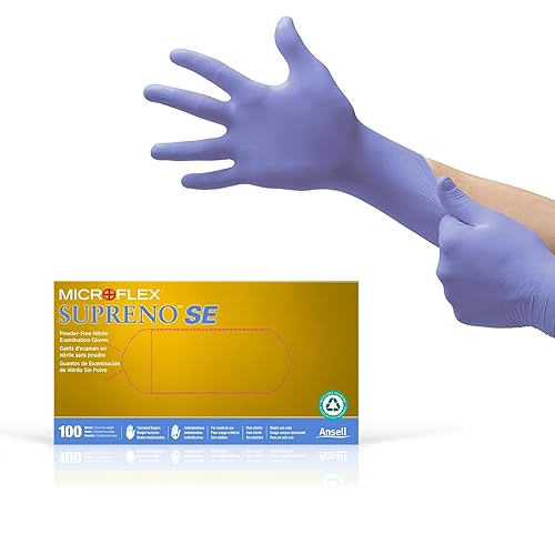Ansell Microflex SU-690 Guantes Desechables de Nitrilo, Sin Látex, Guantes Sin Polvo para Limpieza, Mecánica, Automotriz, Aplicaciones Industriales