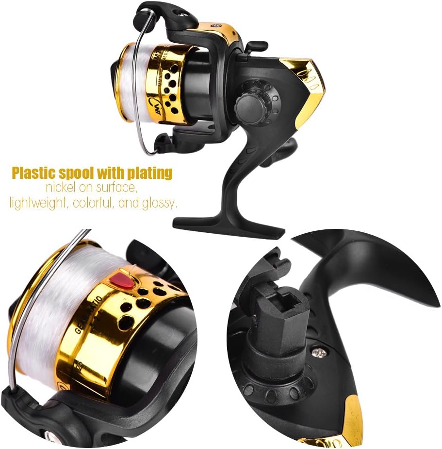 Fishing Casting Reel, 3 Colors Plastic Portable Plating Smooth Casting Fishing Spool Fishing Tackle Accessory(Yellow)