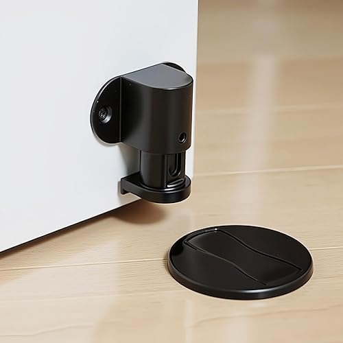 1 paquete de tope magnético para puerta, tope magnético ajustable para la parte inferior de la puerta, soporte de puerta magnético de montaje en