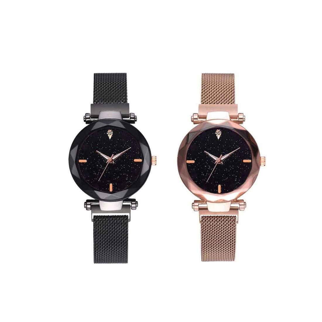 TIMESPACE Analogue Men's Watch (Black Dial Multicolour Strap)