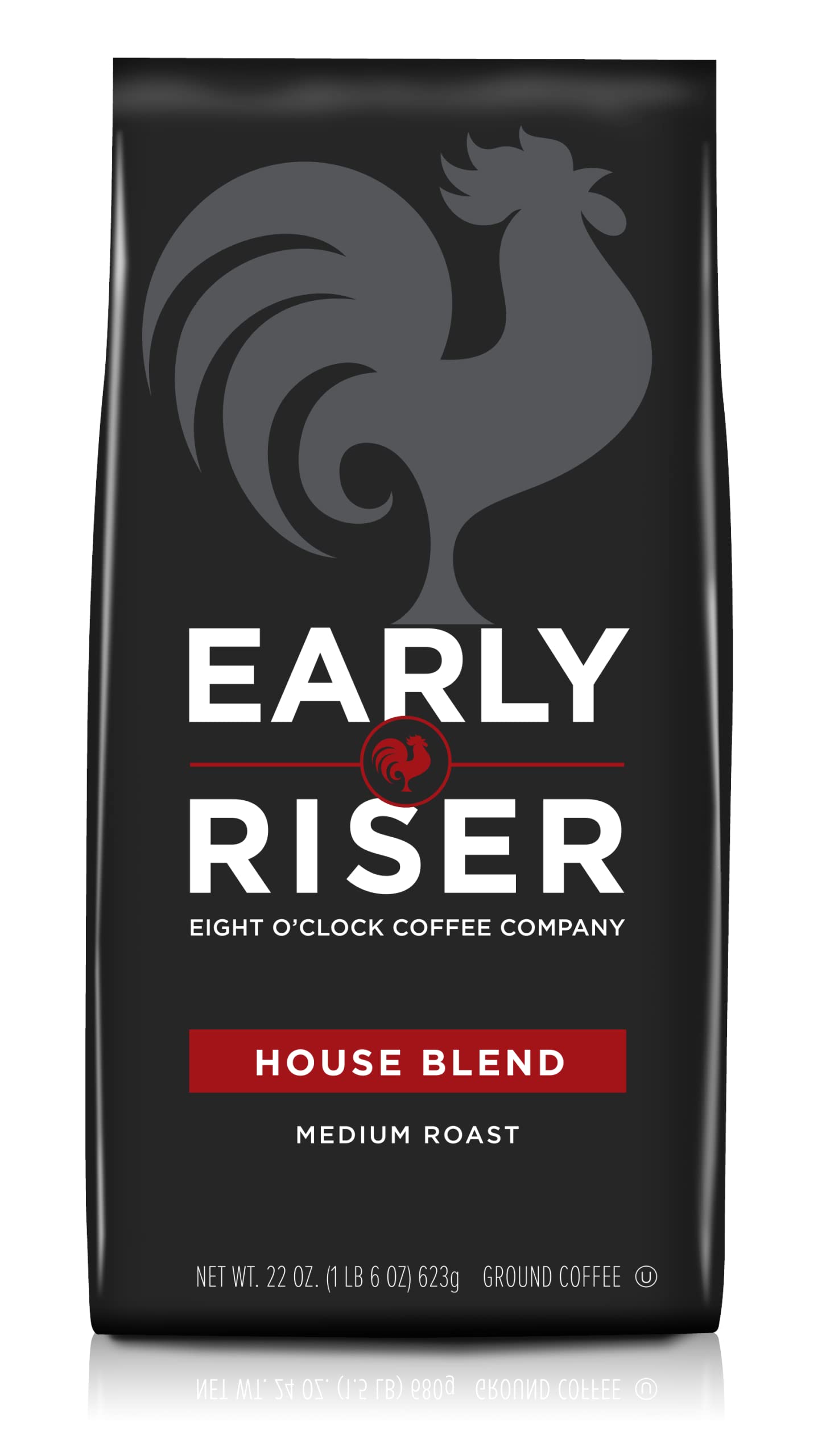 Eight O'Clock Coffee Early Riser House Blend Ground Coffee, Medium Roast, 1.4 Pound (Pack of 1)