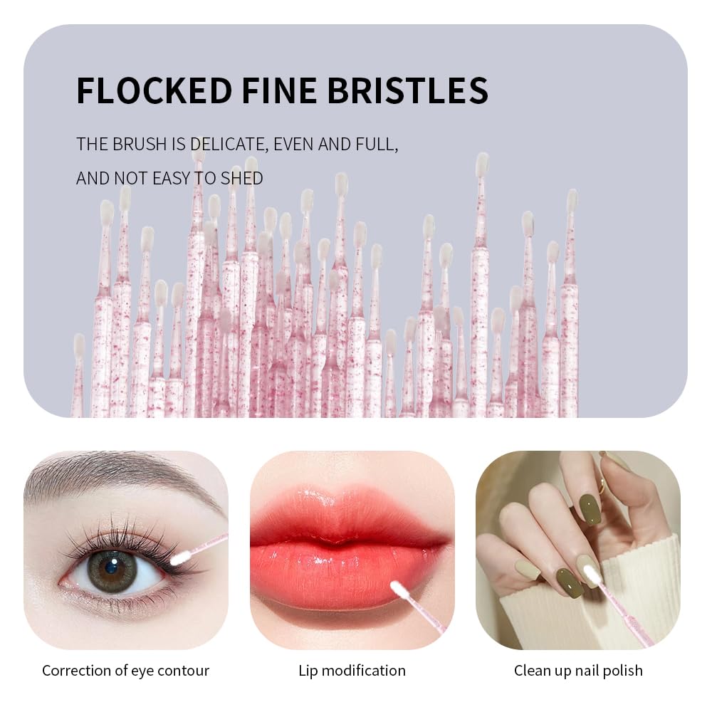 300pcs Eyelash Extension Supplies Kit Disposable Lash Spoolies Brushes Mascara Lip Brushes(Brush Kit-B)