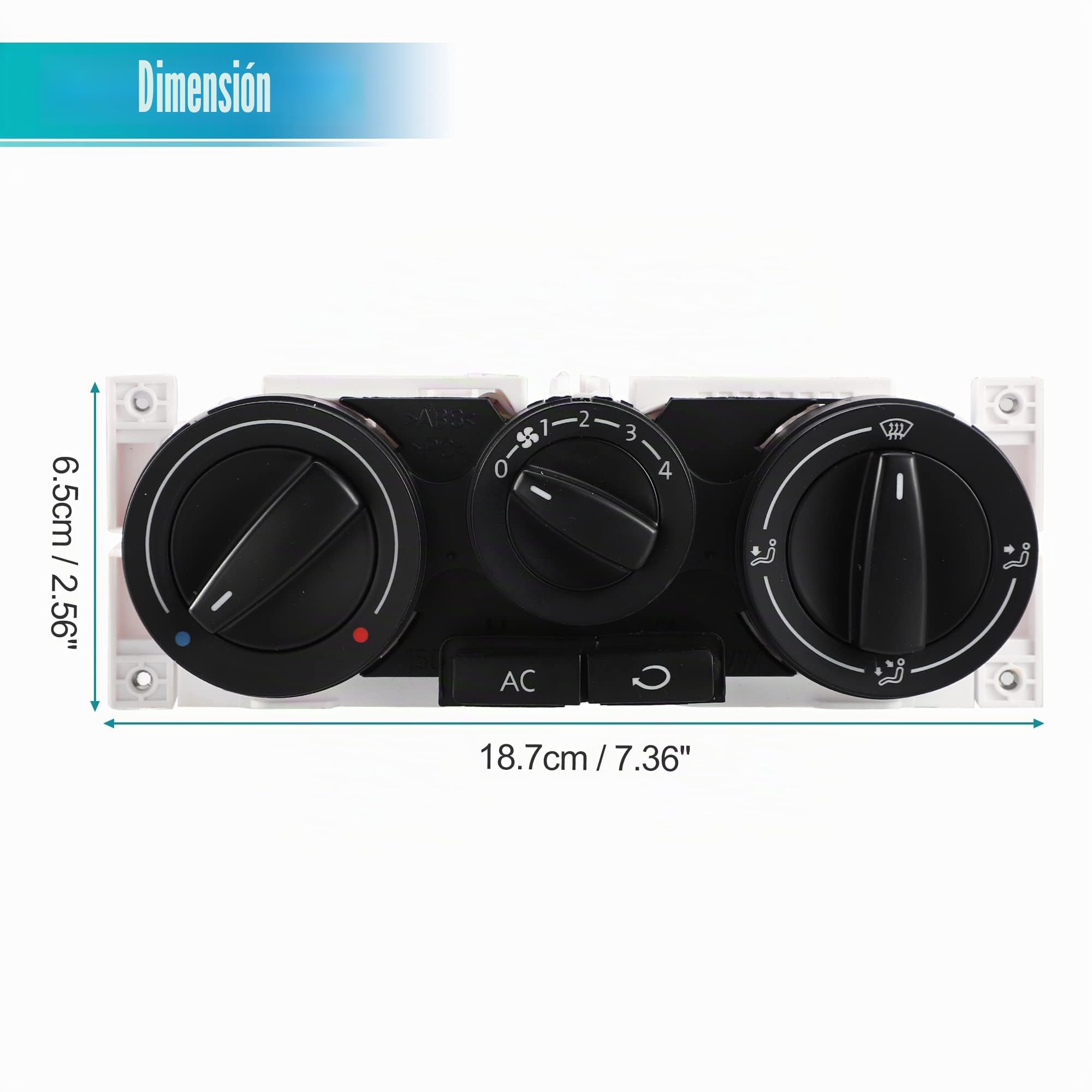 X AUTOHAUX Control De Climatizador Hvac Para Volkswagen Golf 98-06 1Pc | Para Volkswagen Golf City 07-10, Passat 97-05, Bora 05, Lupo 05-06, Polo Classic 00-02, Oe:1J0-820-045-F, Metal Y Abs