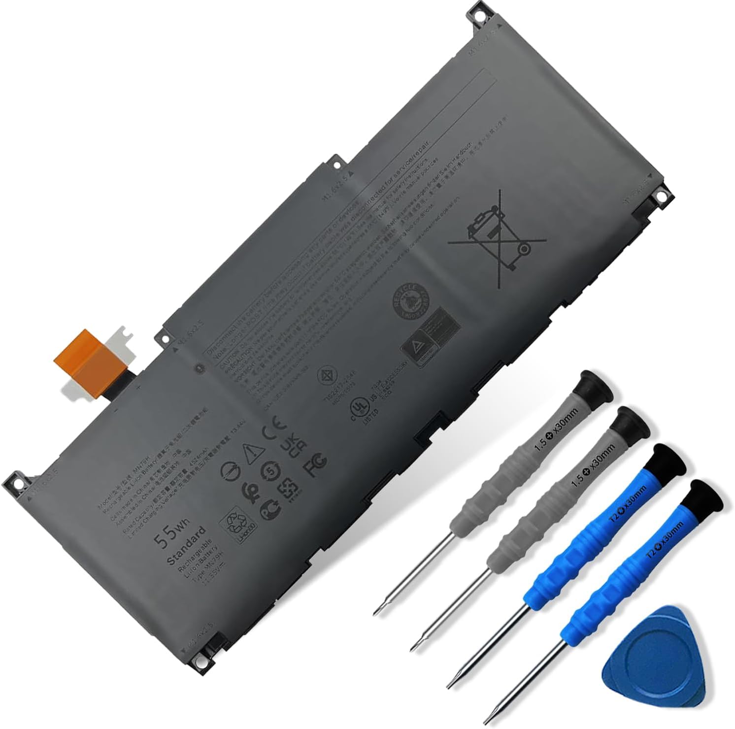 Dentsing 55Wh MN79H Laptop Battery Replacement for Dell XPS 13 Plus 9320 XPS9320-7523BLK-PUS XPS9320-7585SLV-PUS Series Notebook J7H5M 0J7H5M NXRKW 0NXRKW 11.55V