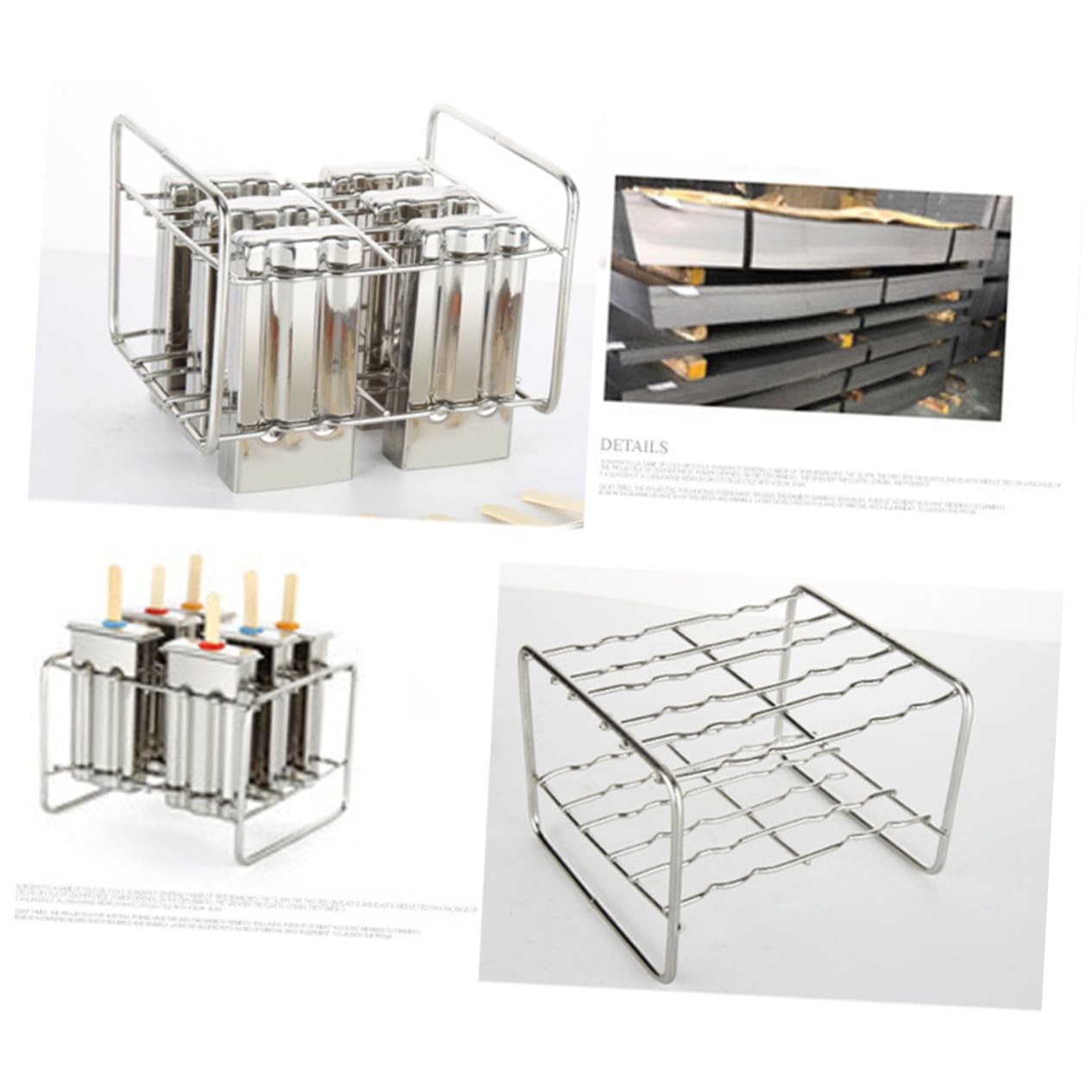 COLLBATH 6 Piezas Fabricantes De Paletas Herramientas De Molde De Hielo Moldes De Paletas Moldes Para Paletas Moldes Para Cubitos De Hielo Moldes Para Bandejas De Hielo Molde De Helado