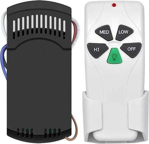 Miniatura 1 de Kit de control remoto universal para ventilador de techo, repuesto para Harbor Breeze, Hunter, Hampton Bay, Litex, 3 velocidades, control de luz,