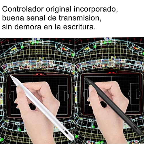 Lápiz Sensible a presión 4096 para Apple Pencil 1 2 para iPad 2 3 4 5 6 7 Pro 12.9 11 10.5 2015 2016 2017 2018 2020 Air 1 2 3 Mini 1 2 3 4 5 Aguja Activo para Pantalla táctil táctil Stylus (Negro)