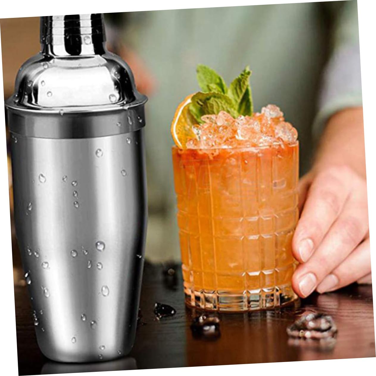 BESTYASH 5piezas Coctelera Inoxidable De Utensilios Jigger y Cucharas para Cócteles Accesorios De para Bares y