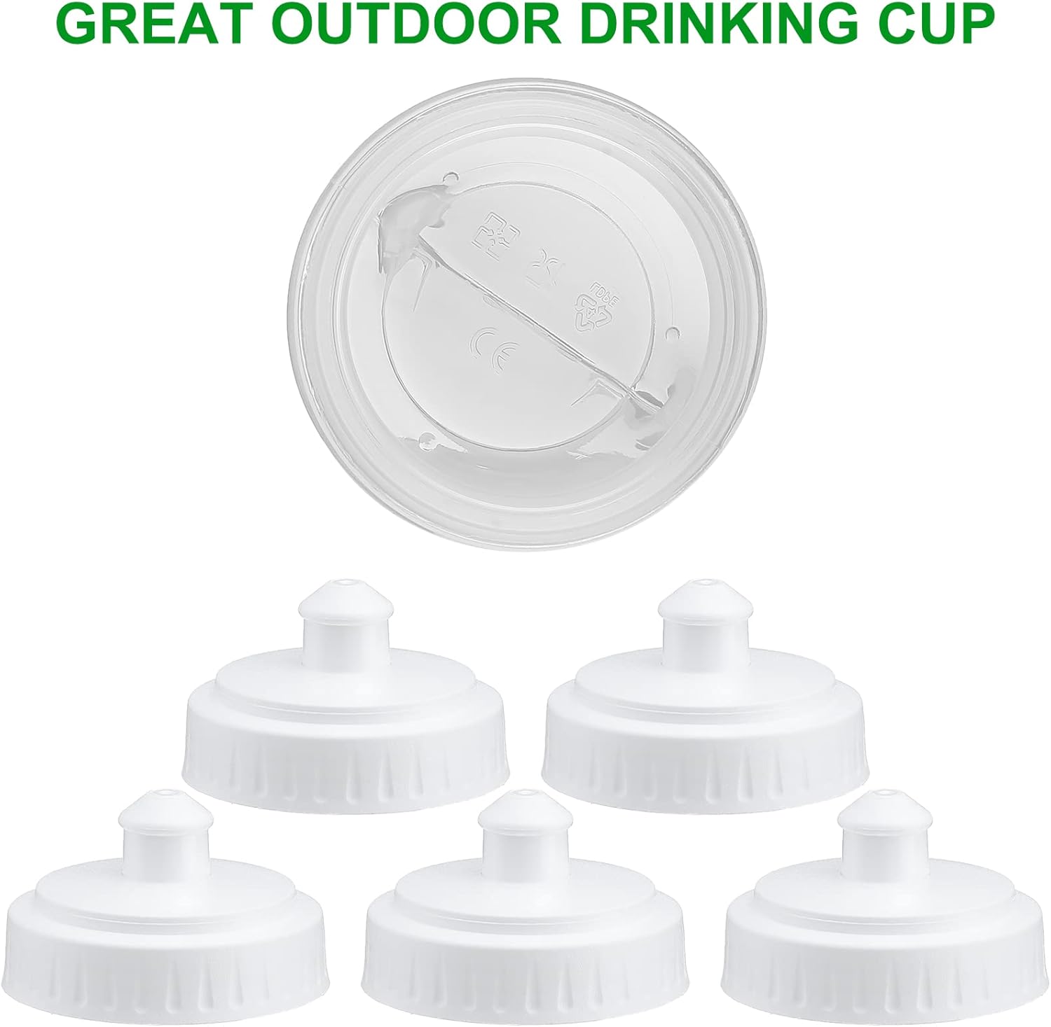 100 Pack Water Bottles Bulk 20 oz Reusable Plastic Water Bottles with Pull Top Cap Dishwasher Safe Sports Drinking Bottle for Fitness, Hiking, Cycling, or Gym Workout - Image 3