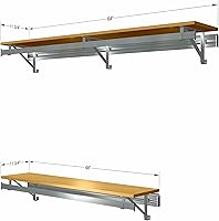 Vista 11 de RCMBY Elite 80" Top and Bottom Shelf Rod kit with Long Hang White Closet System
