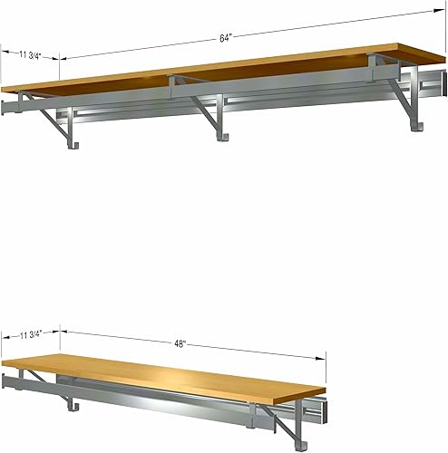 Miniatura 11 de RCMBY Elite 80" Top and Bottom Shelf Rod kit with Long Hang White Closet System