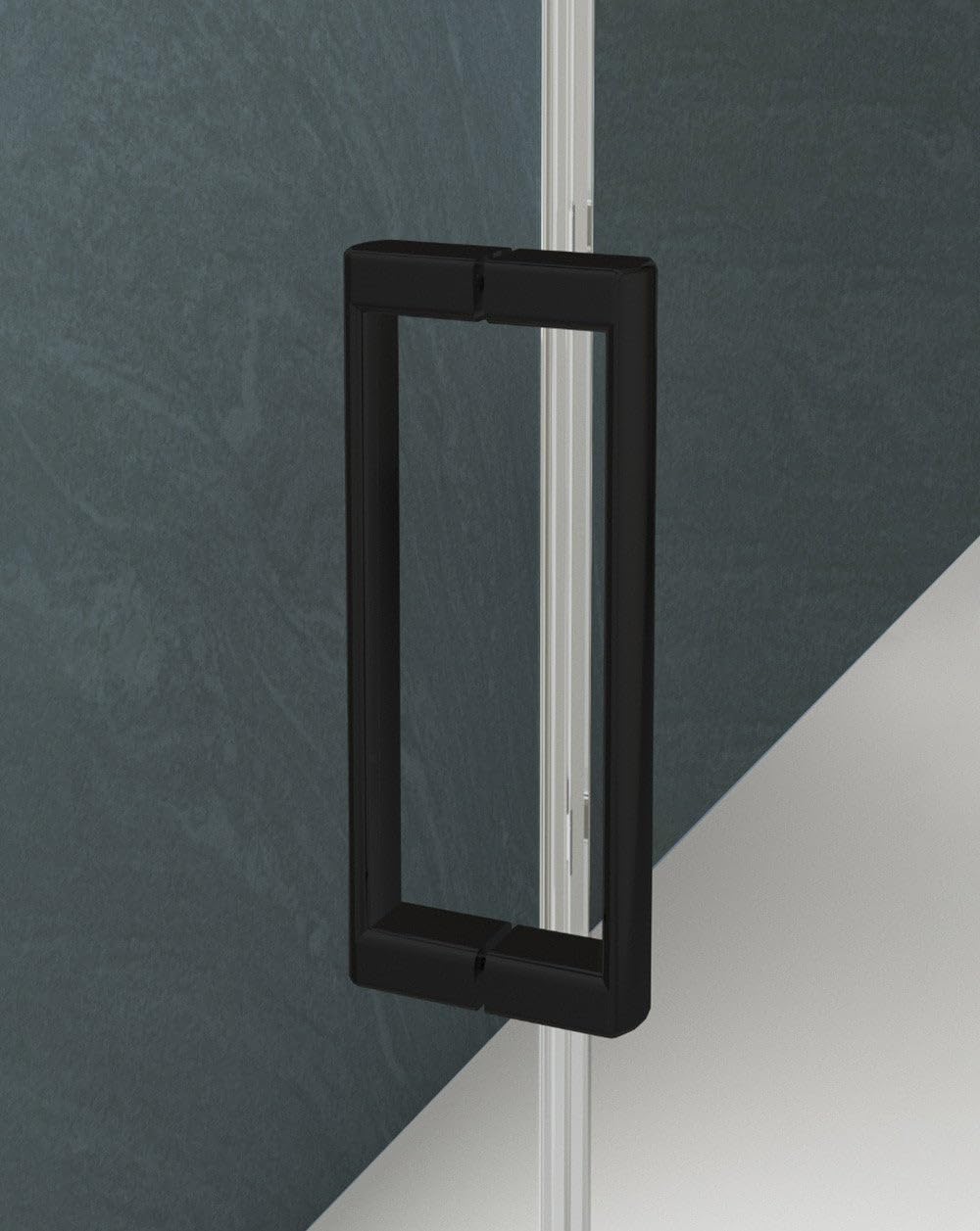 Mampara de Ducha Frontal Corredera 1 Puerta 1 Fijo | Vidrio Templado 5mm Antical Altura 190cm Transparente | Perfil Negro 140cm (Adaptable 138-142cm)