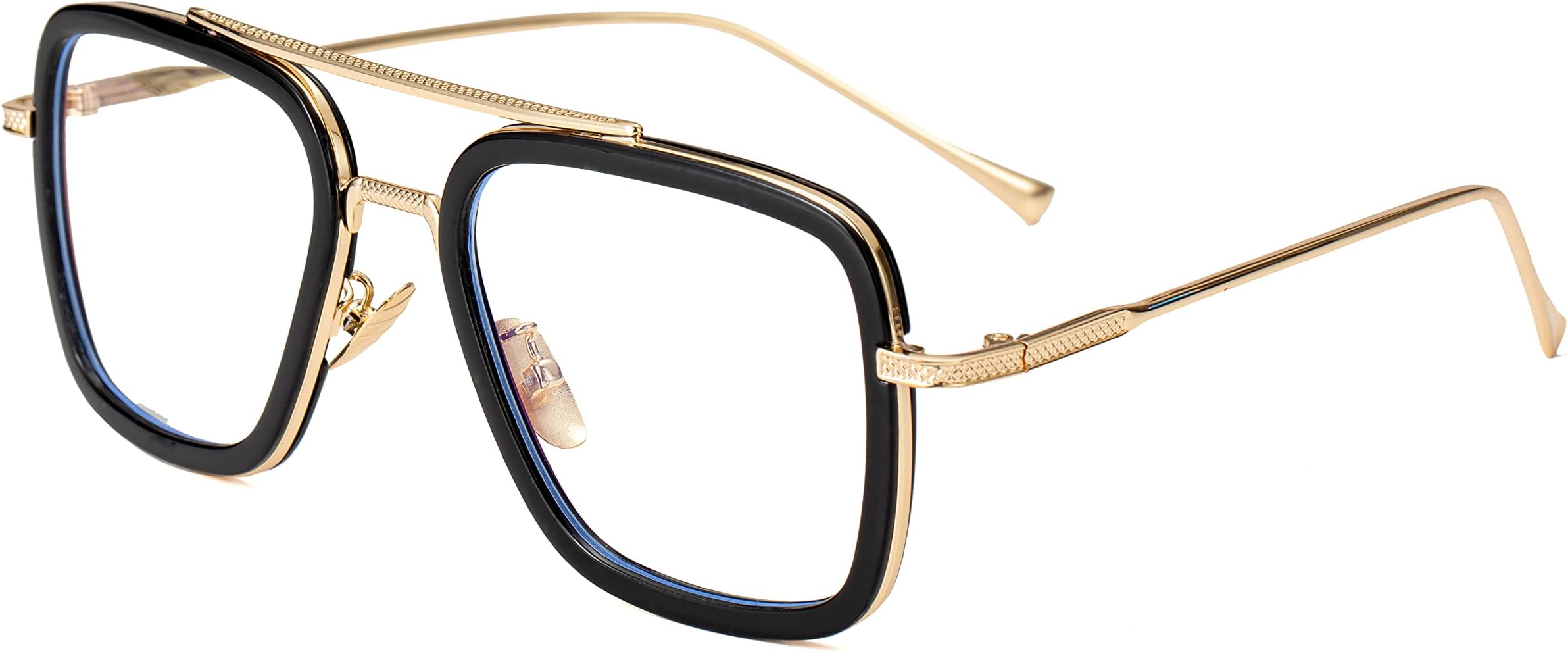 Tony Stark Blue Light Blocking Glasses for Men Women Retro Metal Frame Iron Man Spider-Man Eyeglasses