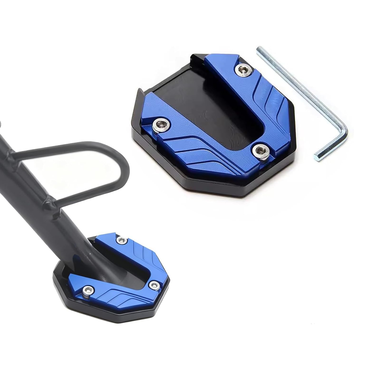 EOEIIQXZJXG Motorcycle Kickstand Extension Plate for Honda Shadow VT 750 1100 VTX 1300 1800 C, Foot Support Plate Anti-slip Parking Stand Pad Motorcycle Accessories,C-normal