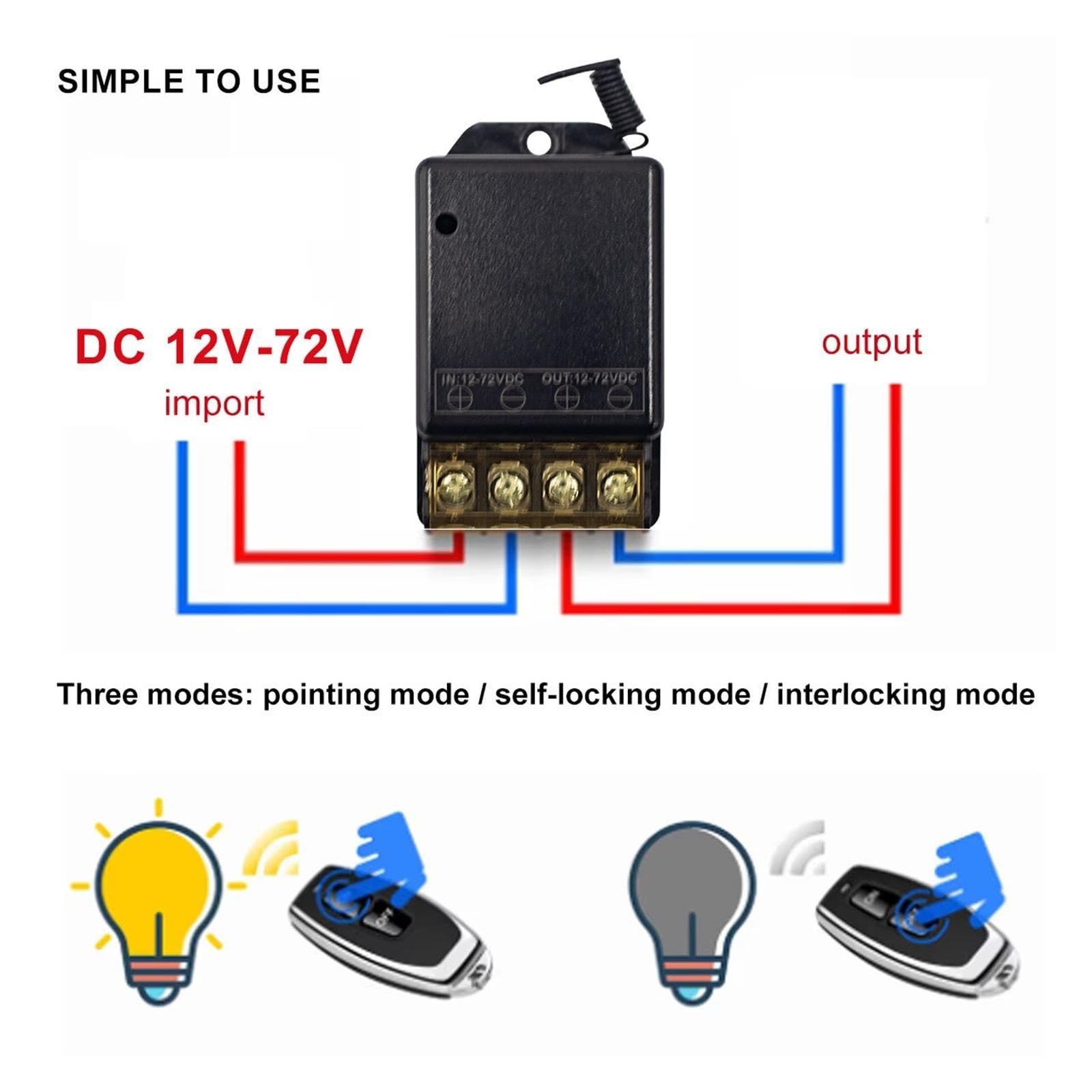 Interruptor de control remoto inalámbrico de 433 Mhz