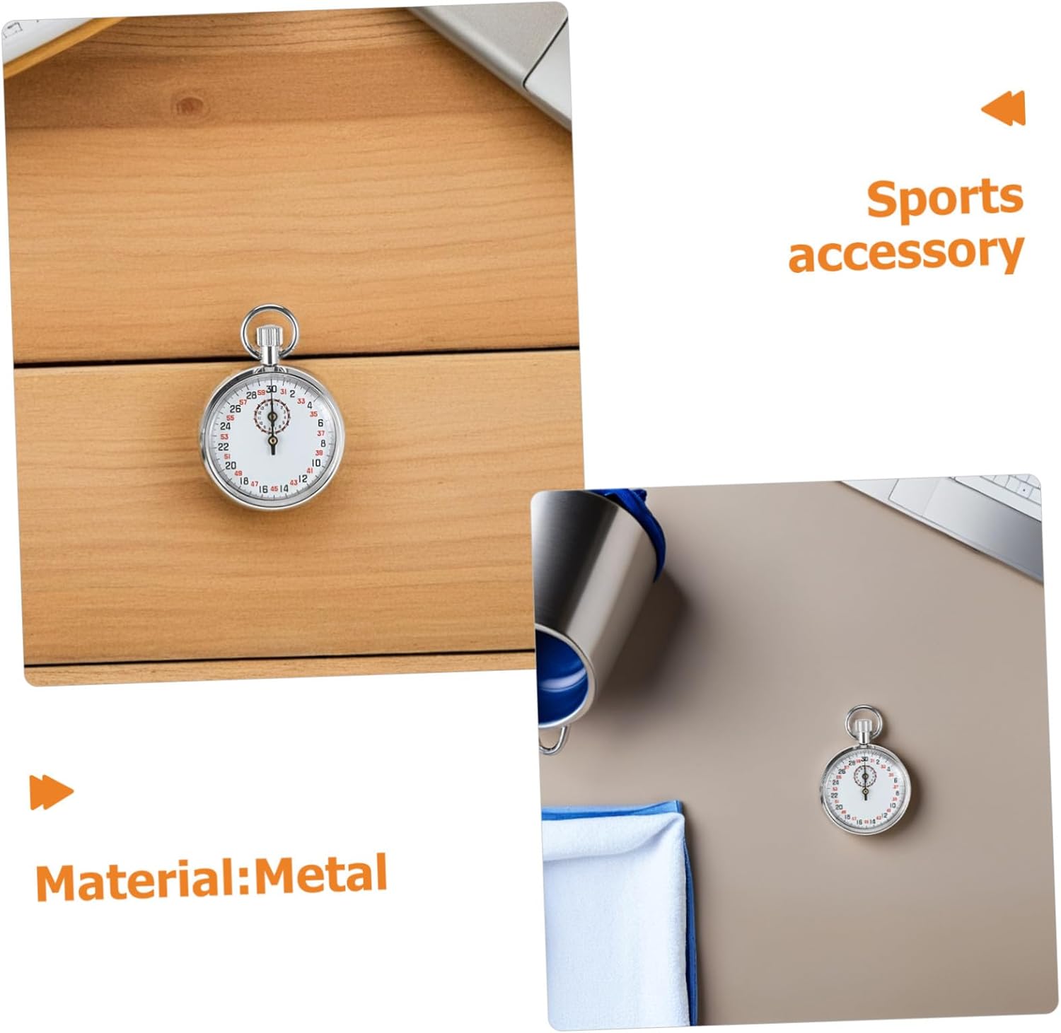 機械式秒時計 秒メタルクロノグラフ 精密物理実験マー スポーツ用携帯ストップウォッチ 審判 ランニング対応