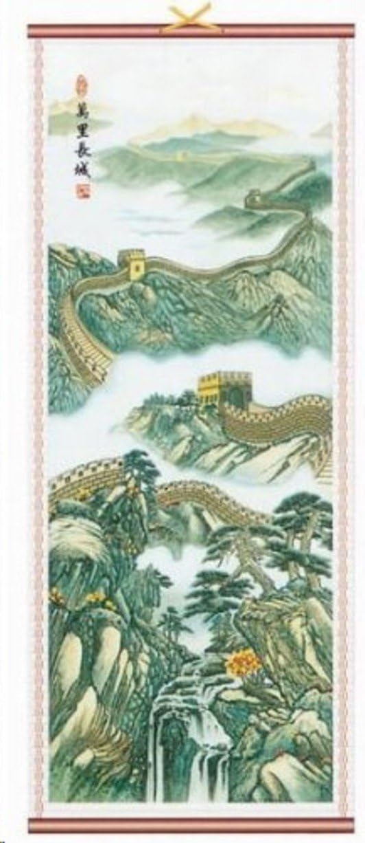 Great Wall Rattan Scroll Picture Asian Art Home Decor