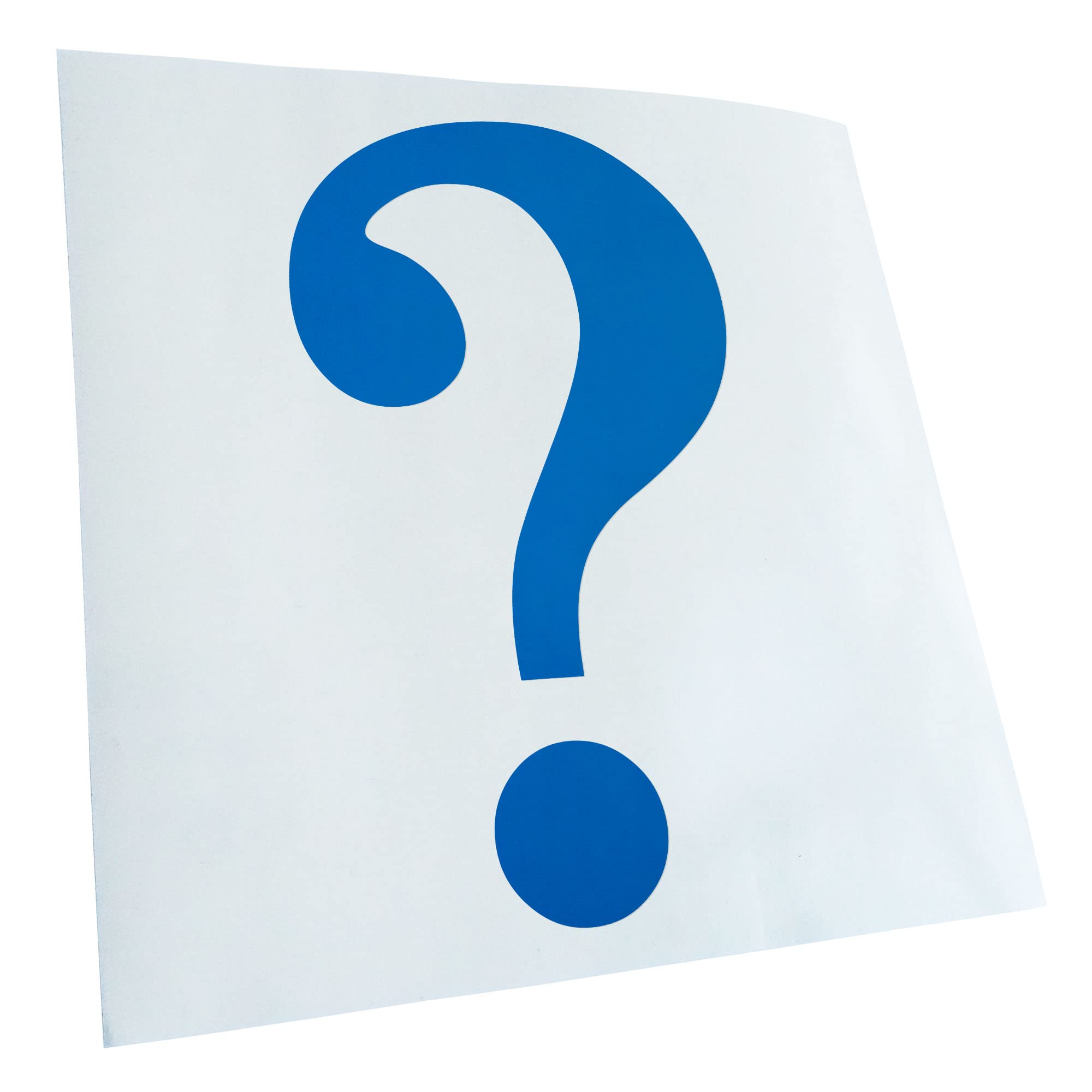 Kiwistar - Car Sticker - Blue - 30 x 18 cm Question Mark Pictogram - Rear Window Car Sticker Weatherproof for Car Truck Moped Truck - Sticker Exterior Self-Adhesive Tuning Accessories for Window