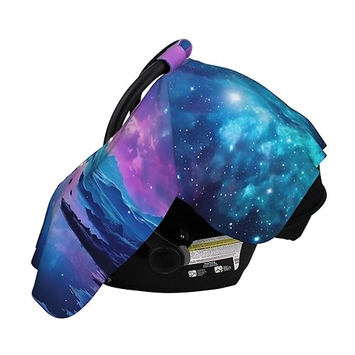 Miniatura 3 de Baby Car Seat Canopy Cover for Mom, Soft Breathable Nursing Breastfeeding Covers Multi Use Stroller Sun Shade Newborn Shower GiftCool Star River