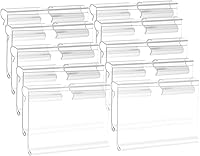 Vista 7 de 50 Pack Reusable Plastic Wire Shelf Label Holder, for Pantry Retail Merchandise Shopping Mall Store Shop Supermarket UPC Price Card Sign and Ticket