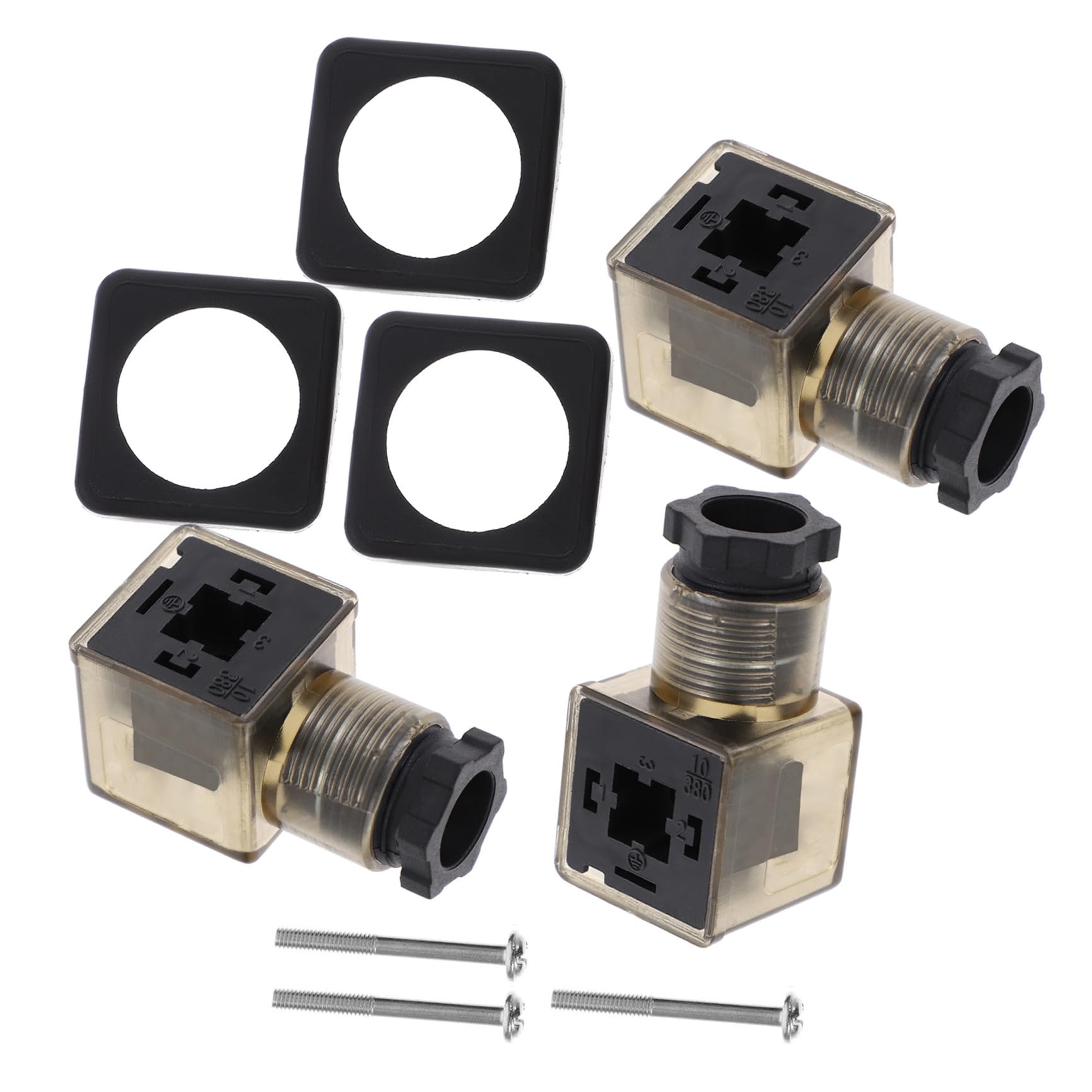 Conector de caja de conexiones de 3 clavijas con luz LED YARNOW para electroválvula 3 uds