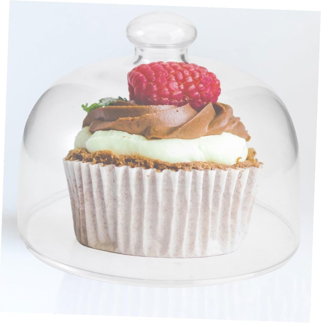 2Pcs Cake Dome Food Cover Transparent Dust Display for Cakes Pastries Fruits Easy to Clean Versatile Use for Home Parties Height