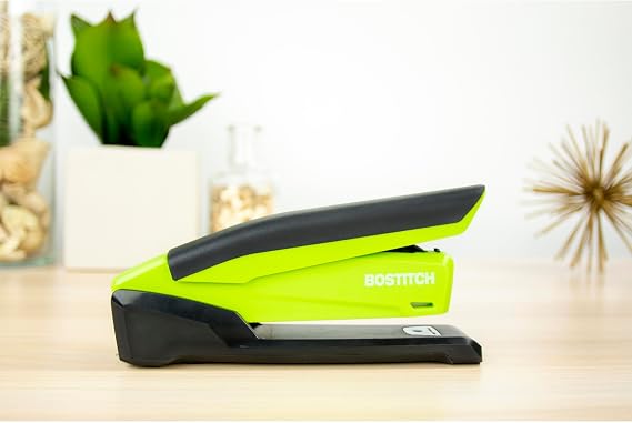 Bostitch Office Executive 3 in 1 Stapler, One Finger, 20 Sheet, Green