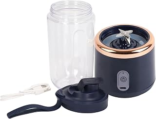 Licuadora Portátil, 300ml, 6 Cuchillas, 22000rpm, 1200mAh, Licuadora De Viaje Con Carga USB PCTG De Calidad Alimentaria Para Café De Frutas Y Verduras, 2 Colores(Azul)