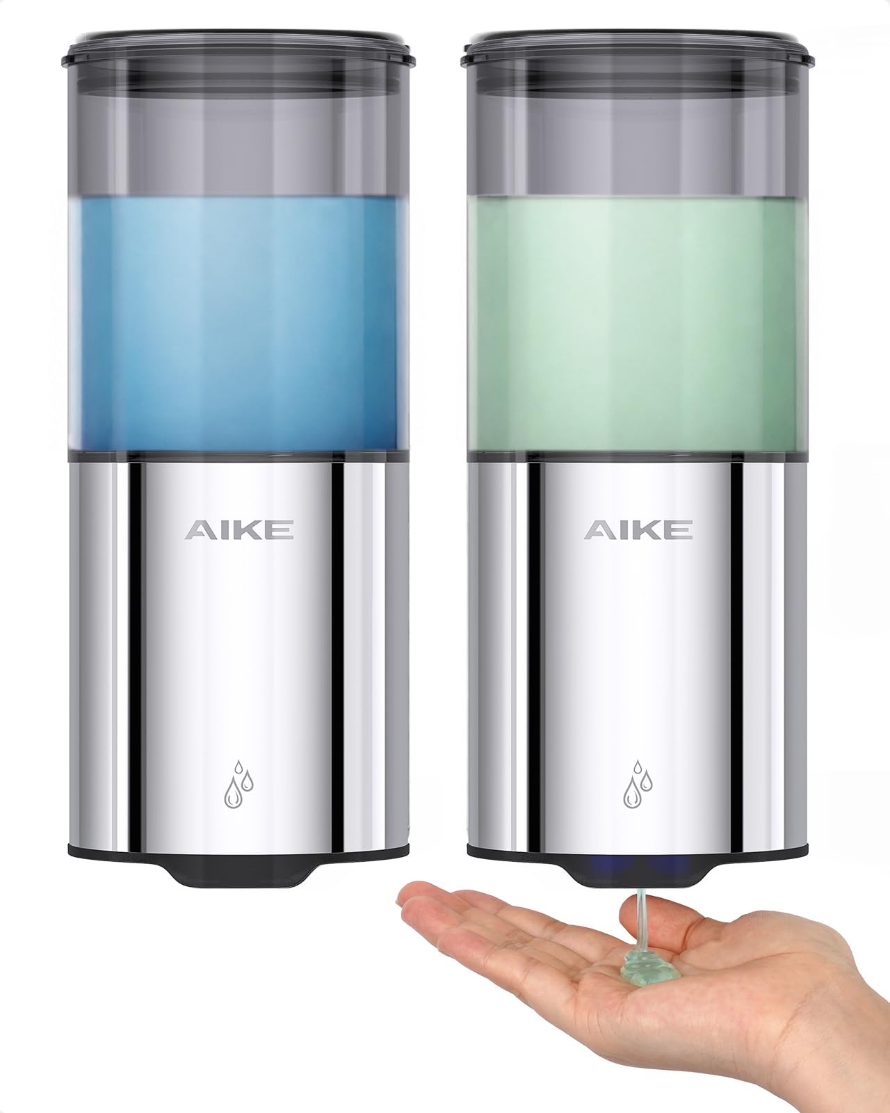 AIKE Distributeur Savon Automatique, IPX7 Étanche avec, Acier Inoxydable