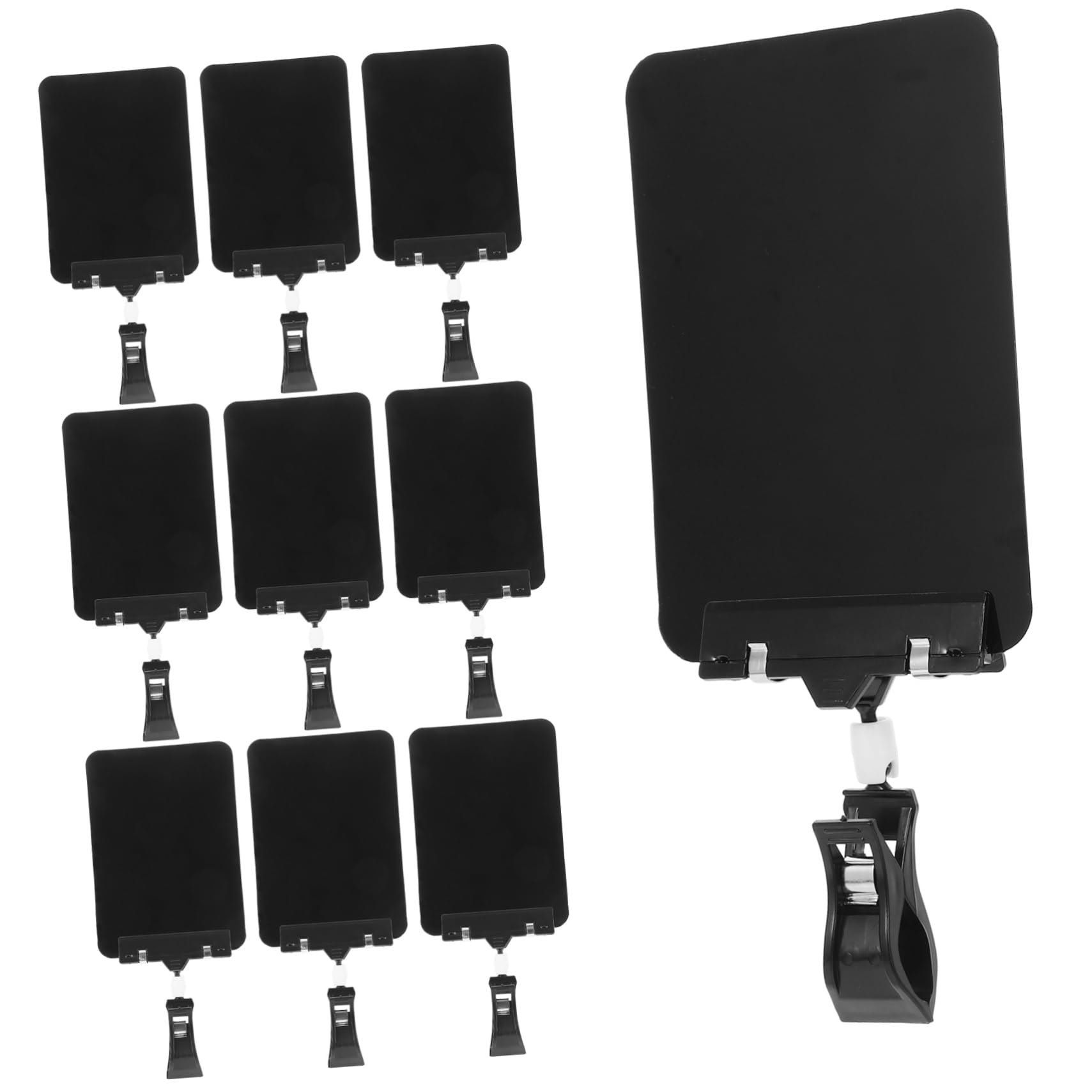 Operitacx 50pezzi Tag Prezzo Con Clip Supporti Per Etichette Plastiche Riutilizzabili Design Cancella Prezzo Per Negozi e Supermercati Per Organizzazione Cucina e Scuola