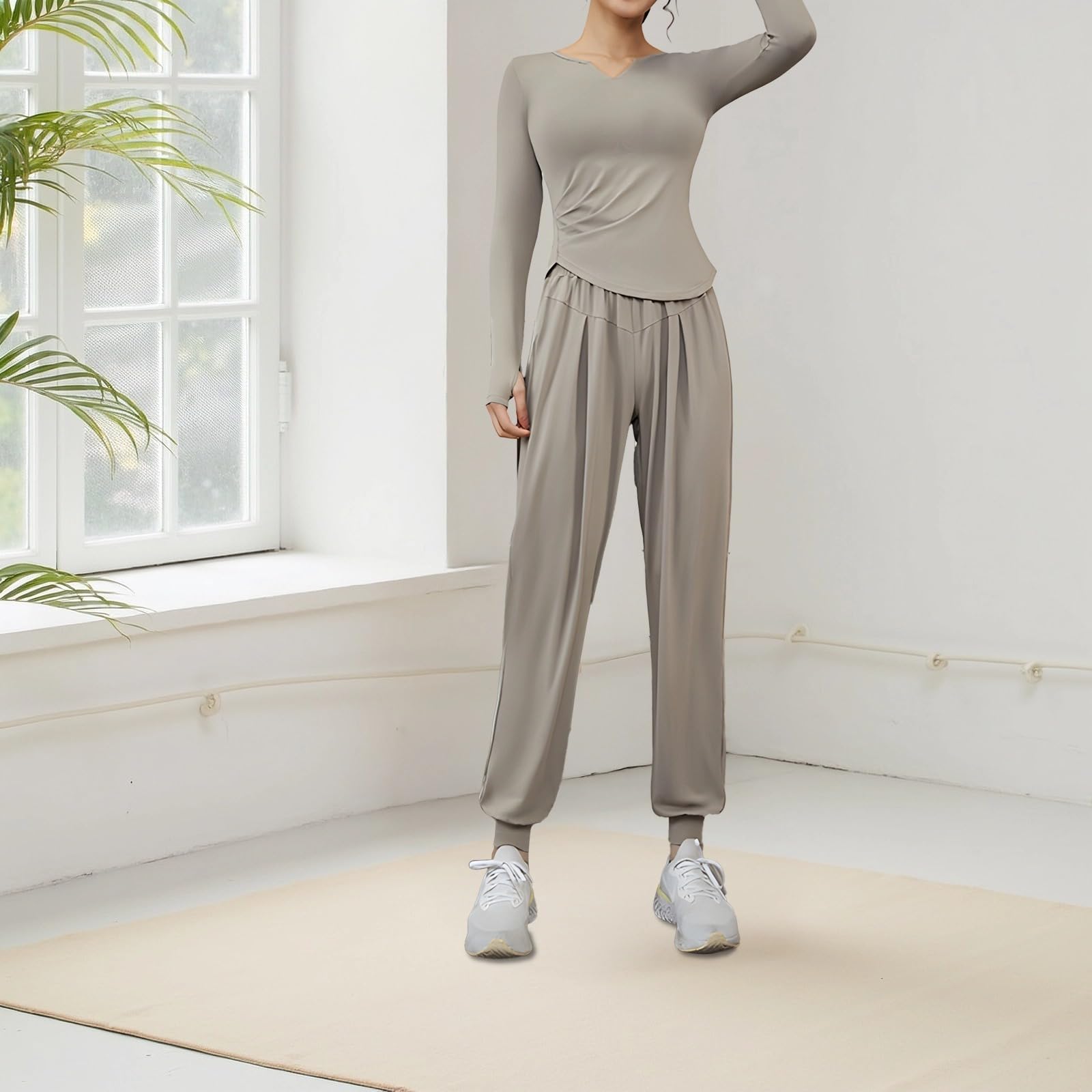 Generic - Set da 3 pezzi per allenamento da donna, taglia XXL, composto da giacca, top e pantaloni, traspirante e traspirante, misto poliestere e spandex, per yoga e palestra
